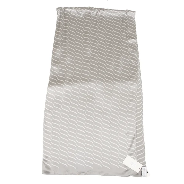 GIORGIO ARMANI Silk Wave Print Scarf Grey  K-174870_001