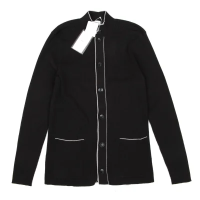 ARMANI COLLEZIONI Rayon Blend Ribbed Cardigan