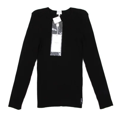 ARMANI COLLEZIONI Rayon Poly Blend Ribbed Knit Top