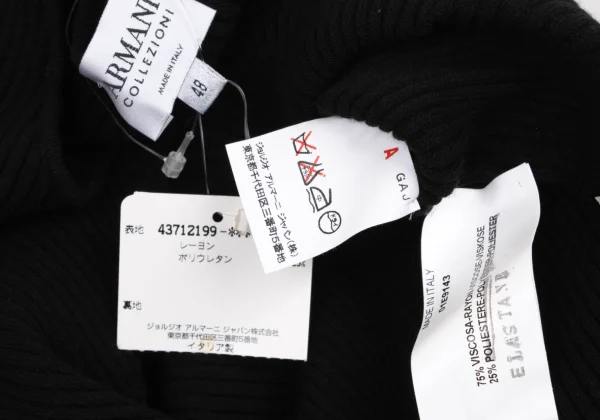 ARMANI COLLEZIONI Rayon Poly Blend Ribbed Knit Top K-174874_011