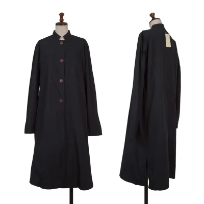 EMPORIO ARMANI Cotton Band Collar Long Dress
