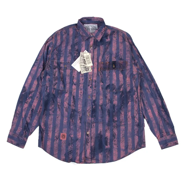 FERRE JEANS Faded Stripe Print Long Sleeved Shirt Purple,Pink 40 K-174881_001