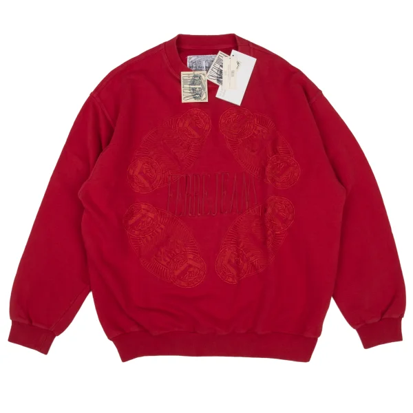FERRE JEANS Emblem Embroidery Logo Sweatshirt Red M K-174882_001