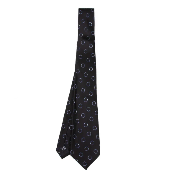 GIORGIO ARMANI Circle Jacquard Silk Tie Black  K-174885_001