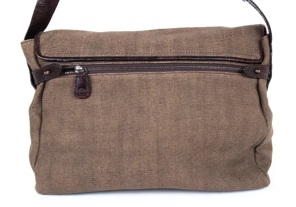 GIORGIO ARMANI Leather Switching Messenger Bag K-174888_007