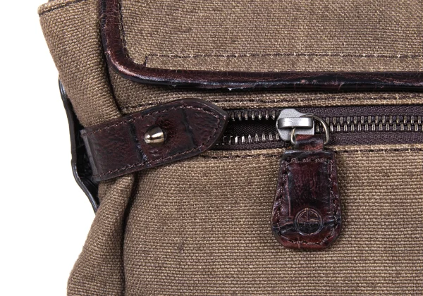 GIORGIO ARMANI Leather Switching Messenger Bag K-174888_008