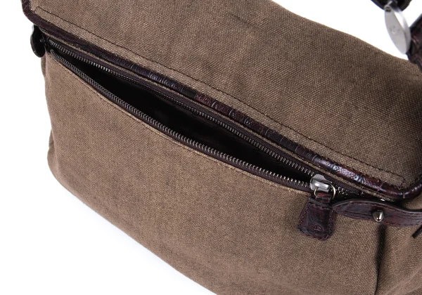 GIORGIO ARMANI Leather Switching Messenger Bag K-174888_009