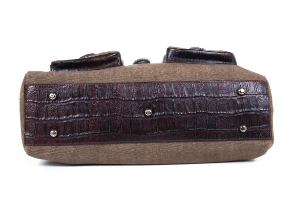 GIORGIO ARMANI Leather Switching Messenger Bag K-174888_012