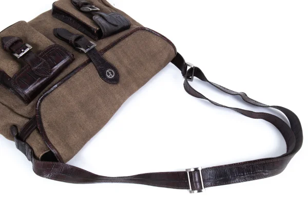 GIORGIO ARMANI Leather Switching Messenger Bag K-174888_013