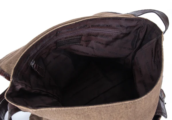 GIORGIO ARMANI Leather Switching Messenger Bag K-174888_014