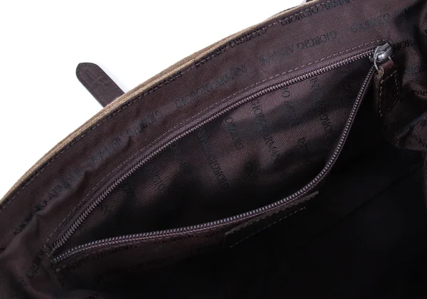 GIORGIO ARMANI Leather Switching Messenger Bag K-174888_015