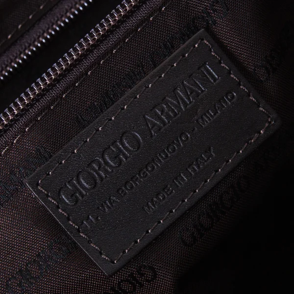 GIORGIO ARMANI Leather Switching Messenger Bag K-174888_017
