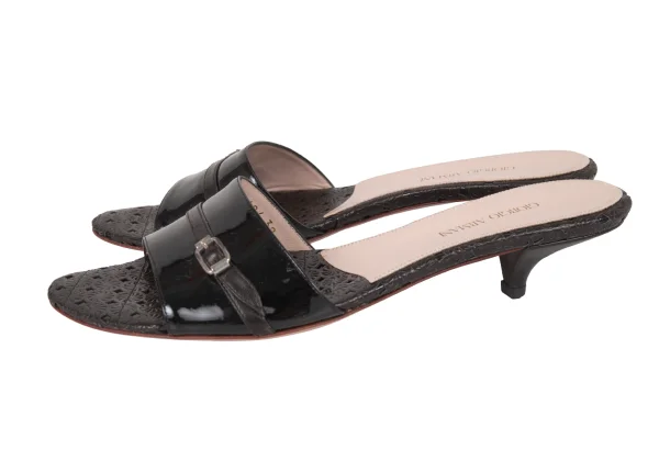GIORGIO ARMANI Leather Mule Sandals  K-174890_003