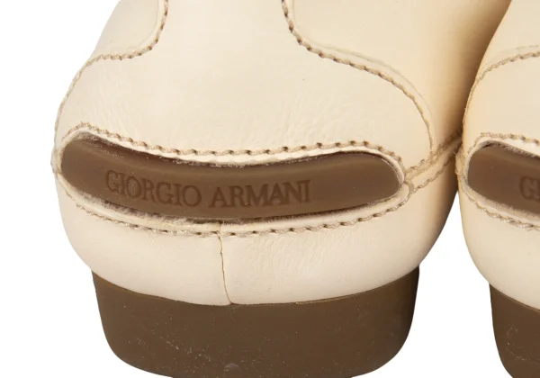 GIORGIO ARMANI Canvas Combination Leather Driving Shoes K-174891_005