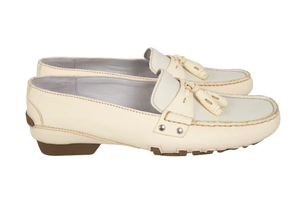 GIORGIO ARMANI Canvas Combination Leather Driving Shoes K-174891_006