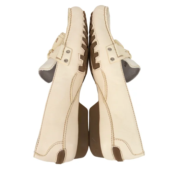 GIORGIO ARMANI Canvas Combination Leather Driving Shoes K-174891_009