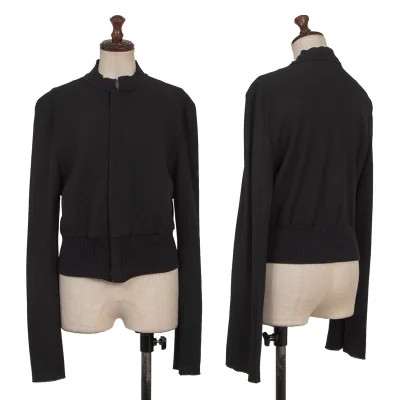 Yohji Yamamoto FEMME Wool Cutting Ribbed Switching Blouson