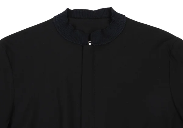 Yohji Yamamoto FEMME Wool Cutting Ribbed Switching Blouson K-174905_003