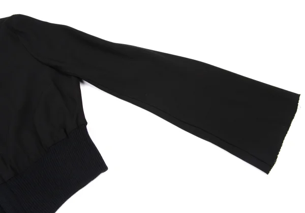 Yohji Yamamoto FEMME Wool Cutting Ribbed Switching Blouson K-174905_006