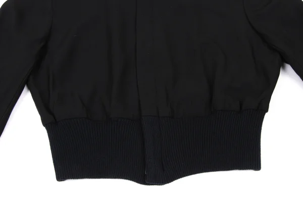 Yohji Yamamoto FEMME Wool Cutting Ribbed Switching Blouson K-174905_008