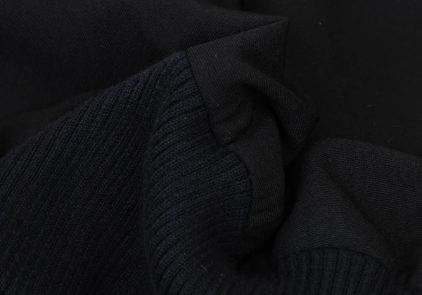 Yohji Yamamoto FEMME Wool Cutting Ribbed Switching Blouson K-174905_012