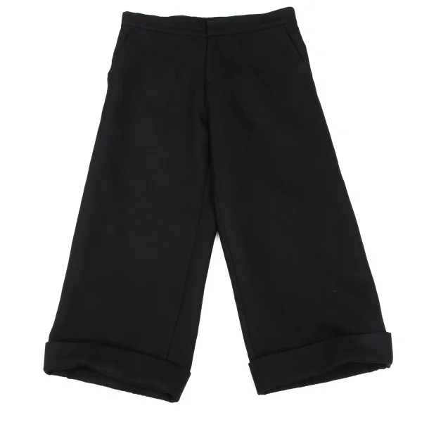 Yohji Yamamoto FEMME Wool Double Cropped Pants Black 1 K-174906_001