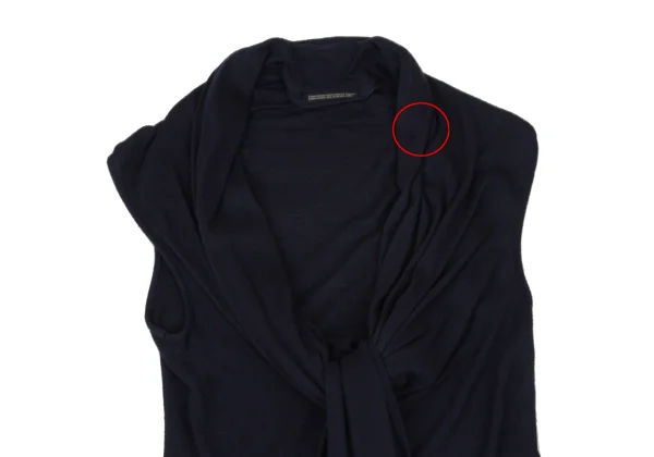 Yohji Yamamoto NOIR Draped Neck Rayon Silk Sleeveless Top  K-174907_003