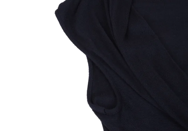 Yohji Yamamoto NOIR Draped Neck Rayon Silk Sleeveless Top  K-174907_005