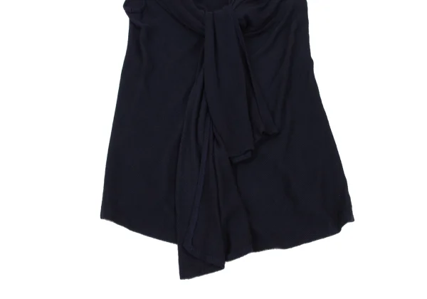 Yohji Yamamoto NOIR Draped Neck Rayon Silk Sleeveless Top  K-174907_006