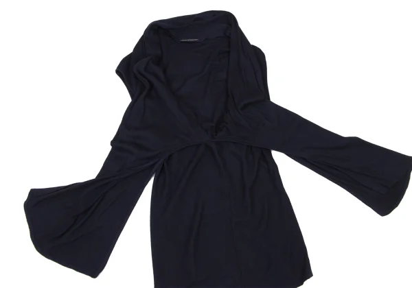 Yohji Yamamoto NOIR Draped Neck Rayon Silk Sleeveless Top  K-174907_007