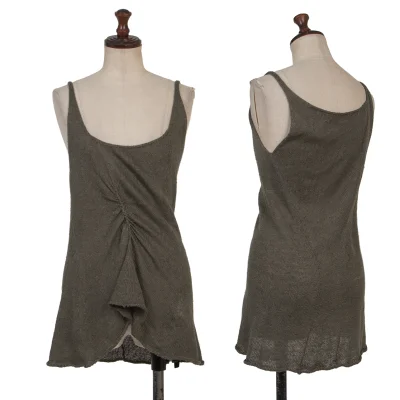 Y's Silk Linen Front Gathered Knit Top