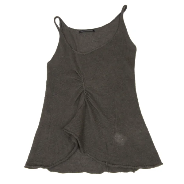 Y's Silk Linen Front Gathered Knit Top K-174908_002