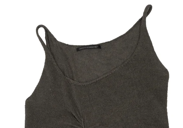 Y's Silk Linen Front Gathered Knit Top K-174908_003