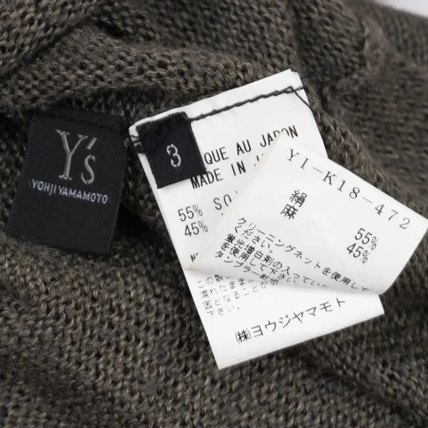 Y's Silk Linen Front Gathered Knit Top K-174908_012