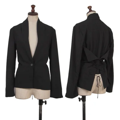ISSEY MIYAKE Wool Back Lace-up 1B Jacket