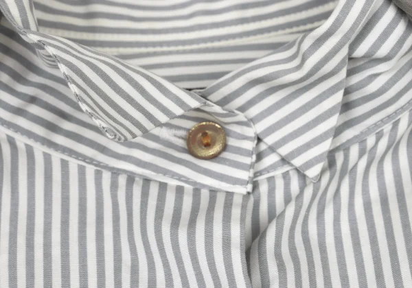 kolor Tie-neck Switching Sleeve Striped Blouse K-174914_005