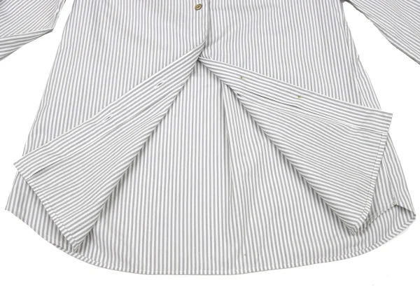 kolor Tie-neck Switching Sleeve Striped Blouse K-174914_012