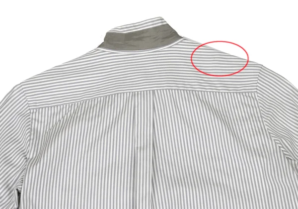kolor Tie-neck Switching Sleeve Striped Blouse K-174914_014