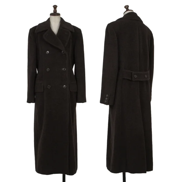 Calvin Klein Angora Wool Double Long Coat Brown 9 K-174915_001