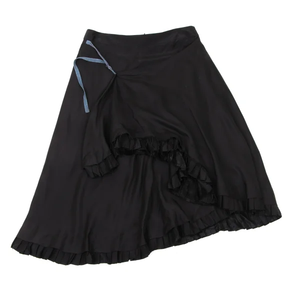 A.F.VANDEVORST Silk Frill Hem Design Half Wrap Skirt K-174917_002