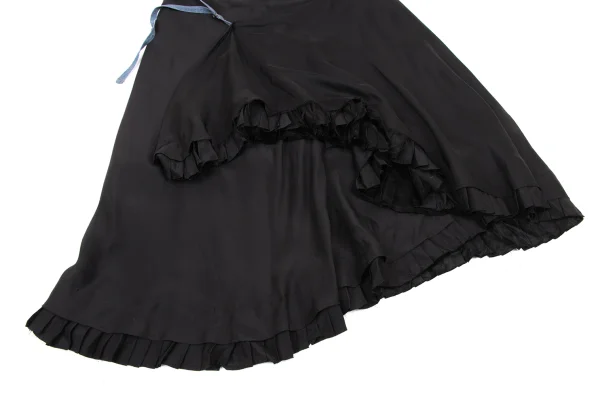 A.F.VANDEVORST Silk Frill Hem Design Half Wrap Skirt K-174917_005