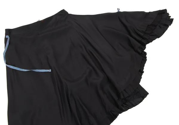 A.F.VANDEVORST Silk Frill Hem Design Half Wrap Skirt K-174917_007