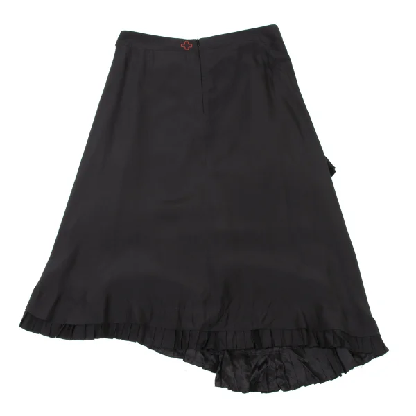 A.F.VANDEVORST Silk Frill Hem Design Half Wrap Skirt K-174917_009