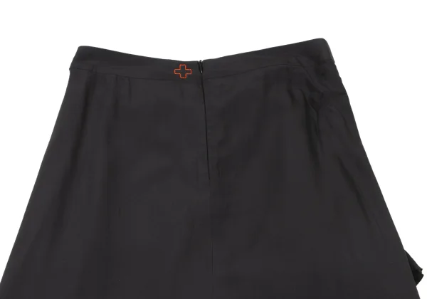 A.F.VANDEVORST Silk Frill Hem Design Half Wrap Skirt K-174917_010