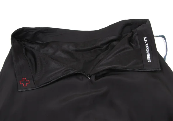 A.F.VANDEVORST Silk Frill Hem Design Half Wrap Skirt K-174917_012