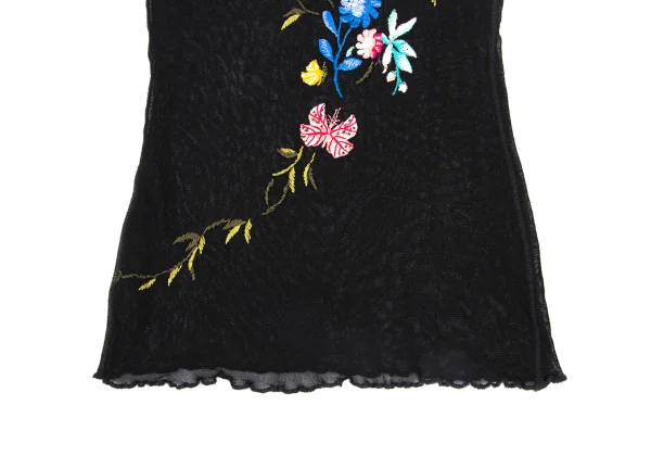 Jean Paul GAULTIER SOLEIL Floral Embroidered Mesh Tank Top K-174920_007