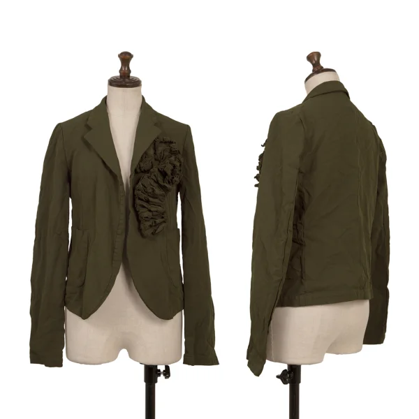 robe de chambre COMME des GARCONS Dyed Poly Cosage Jacket Khaki S-M K-174921_001