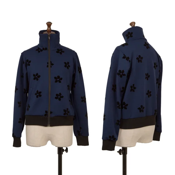 robe de chambre COMME des GARCONS Floral Flocky Track Jacket Navy M K-174922_001