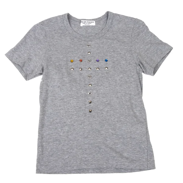 robe de chambre COMME des GARCONS Bijou Studs T Shirt Grey XS-S K-174924_001