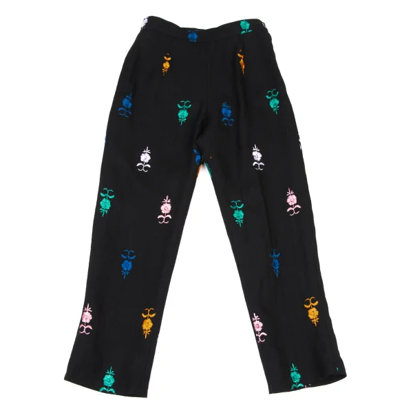 tricot COMME des GARCONS Wool Floral Embroidery Pants Black S K-174930_001